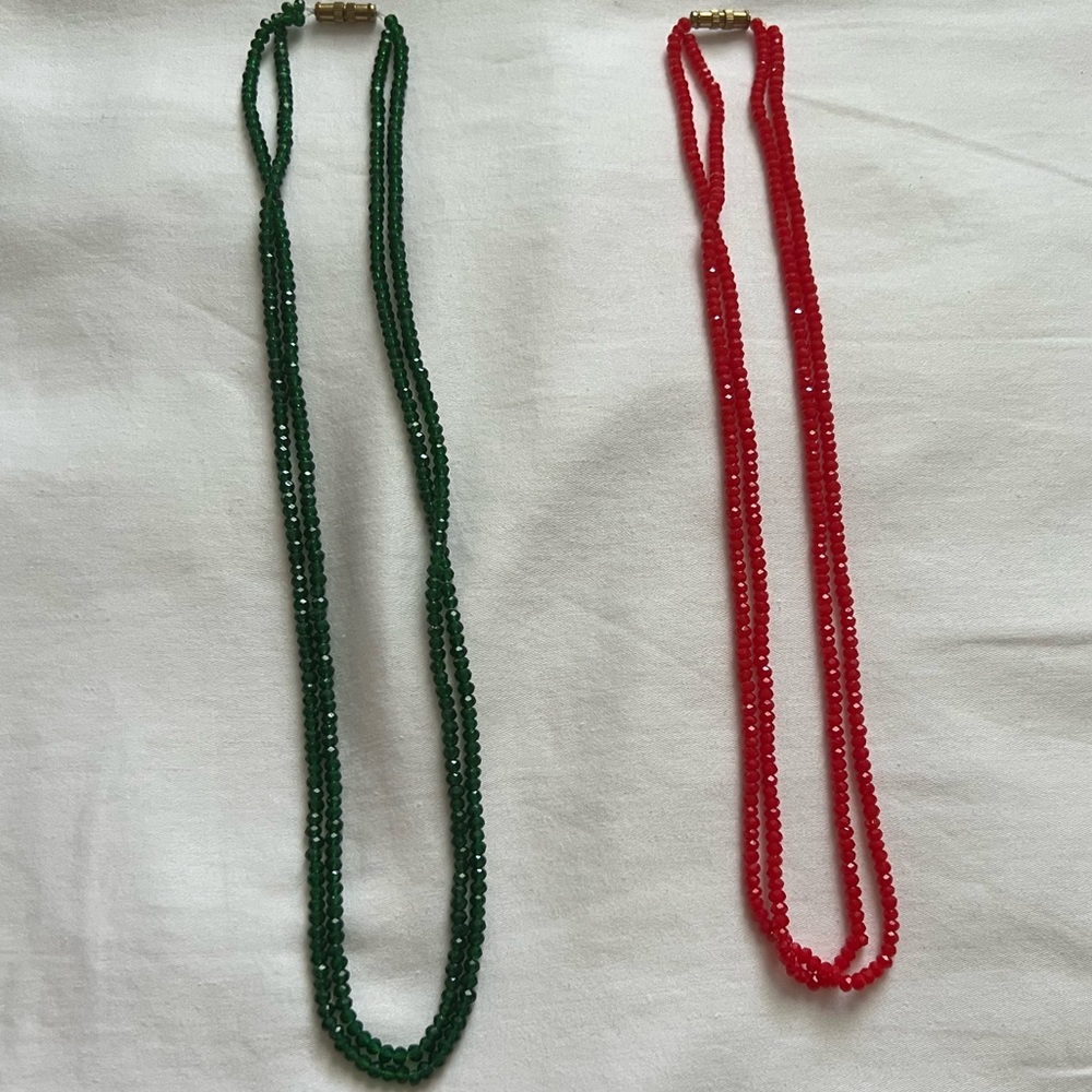 Crystal mala  2 lines necklace $30 each